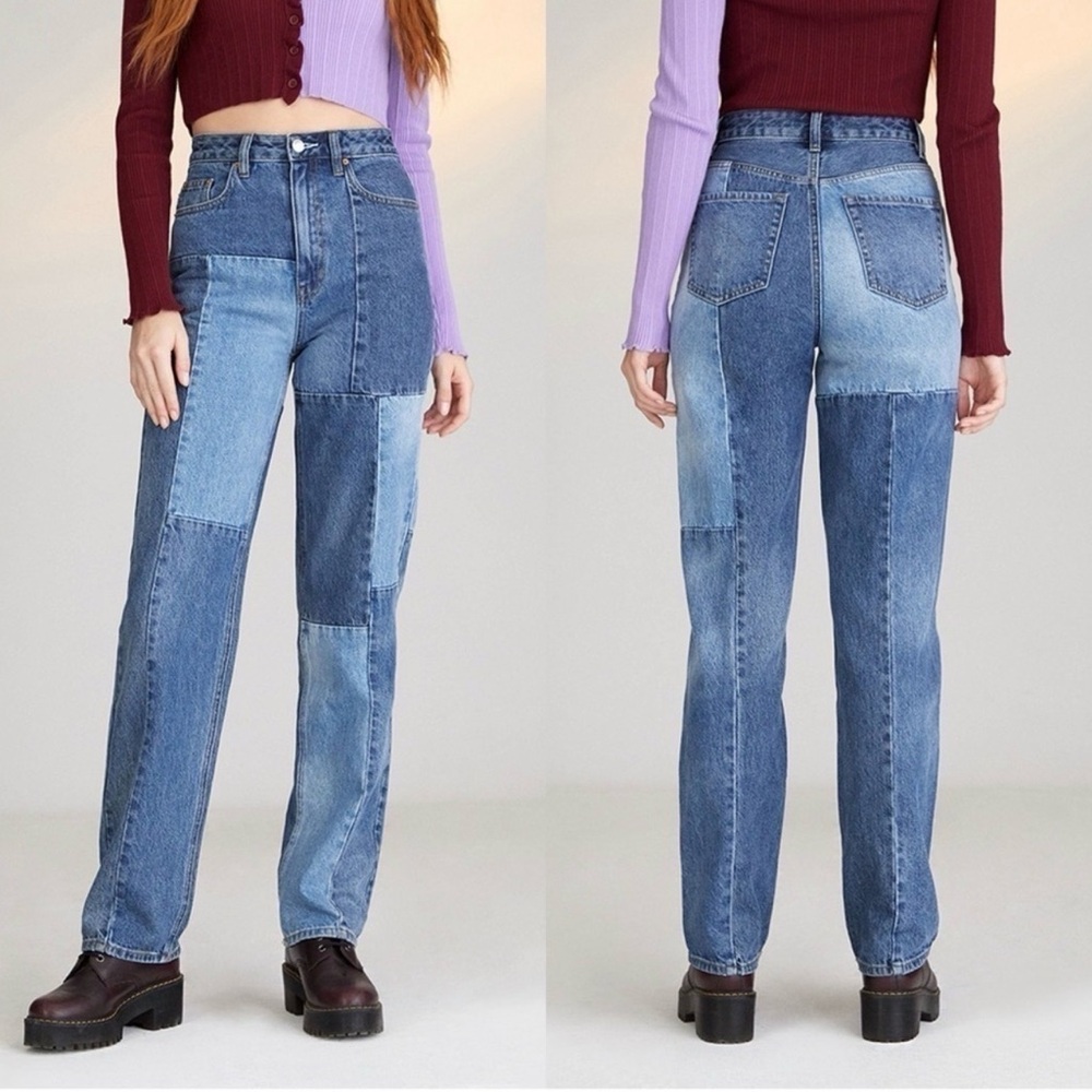 Pacsun size 26 patch 90’s boyfriend denim blue jeans